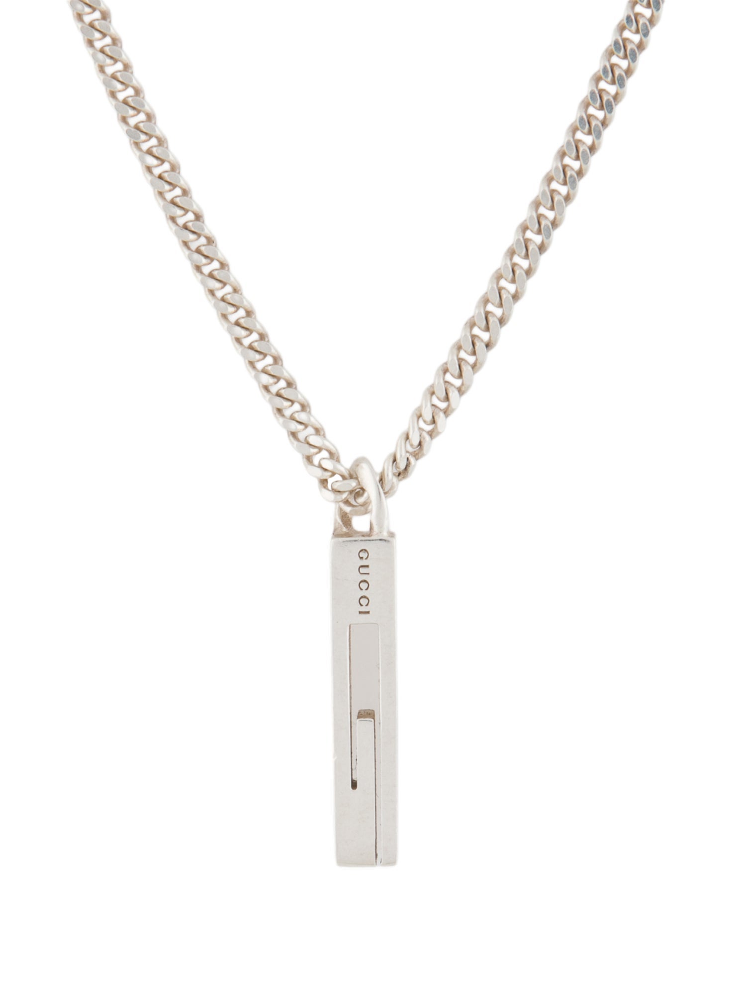 Gucci G Bar Pendant Necklace