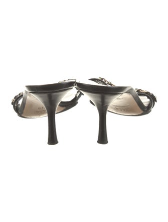 Gucci Web Accent Leather Slides