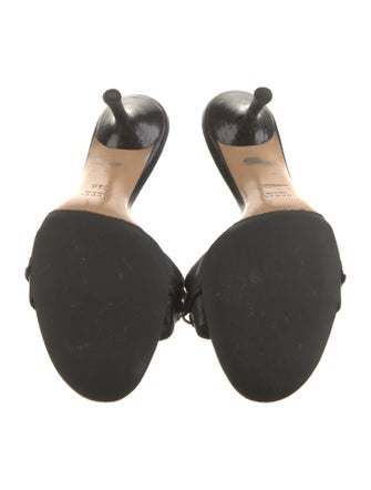 Gucci Web Accent Leather Slides