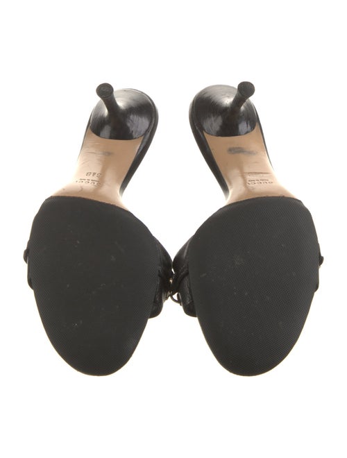 Gucci Web Accent Leather Slides