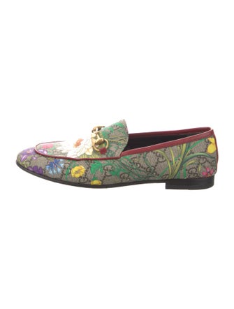 Gucci Horsebit Accent Floral Print Loafers