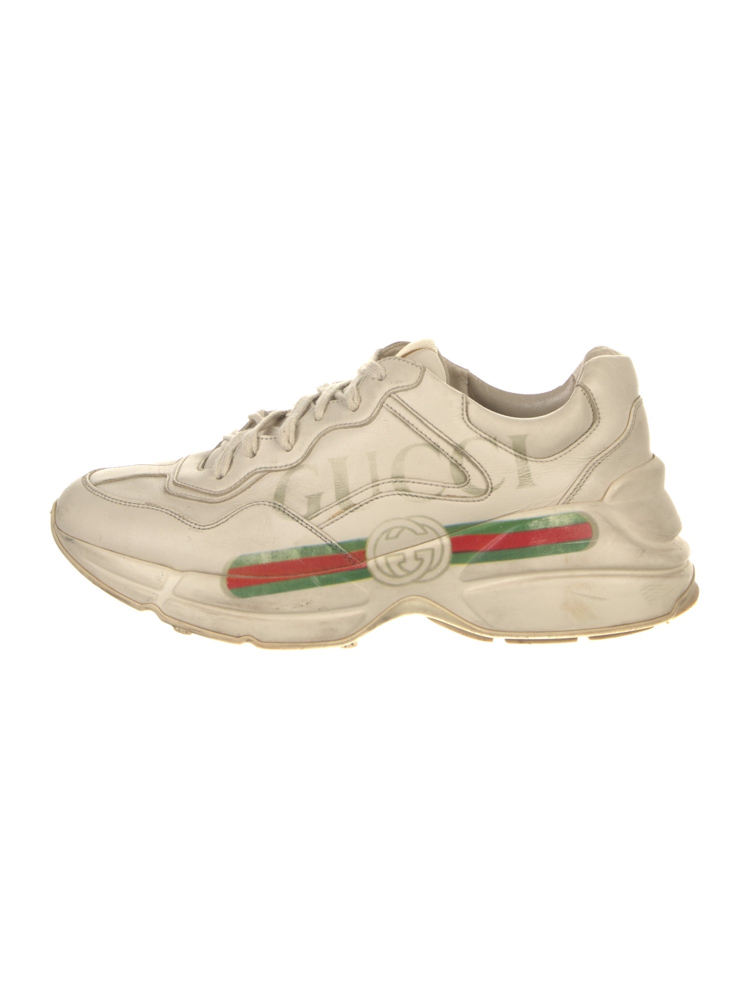 Gucci Web Accent Leather Chunky Sneakers