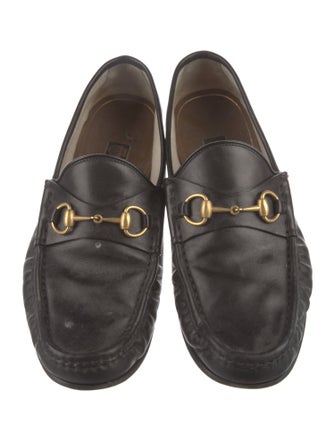 Gucci Horsebit Accent Leather Loafers