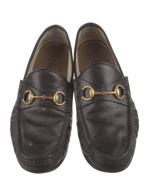 Gucci Horsebit Accent Leather Loafers