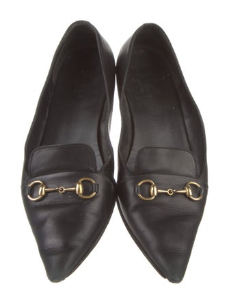 Gucci Horsebit Accent Leather Loafers
