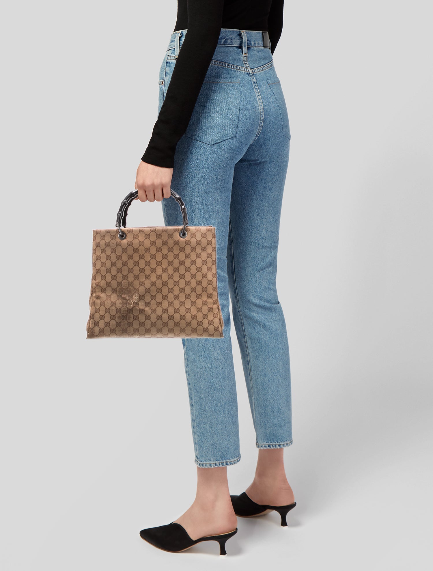 Gucci GG Canvas Top Handle Bag Vintage