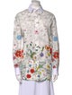 Gucci Floral Print Long Sleeve Button-Up Top