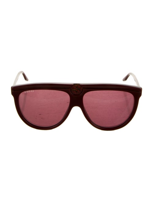 Gucci Interlocking G Logo Shield Sunglasses