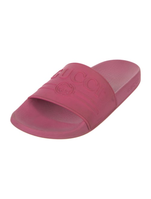 Gucci Interlocking G Logo Rubber Slides