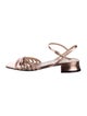 Gucci Horsebit Accent Leather Slingback Sandals