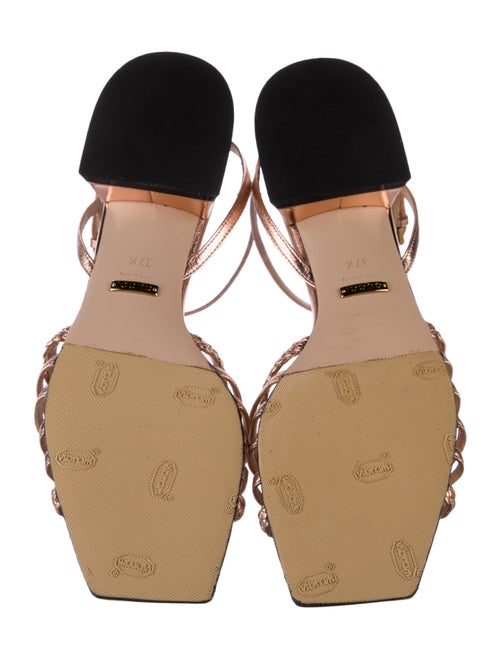 Gucci Horsebit Accent Leather Slingback Sandals