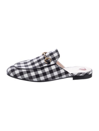 Gucci Plaid Print Mules
