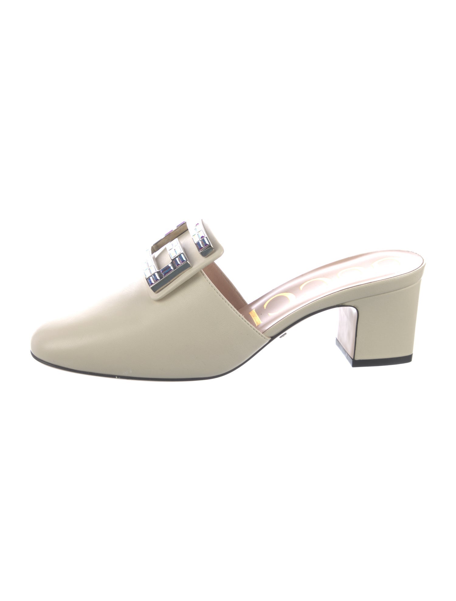 Gucci GG Logo Leather Mules
