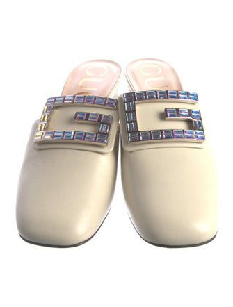 Gucci GG Logo Leather Mules