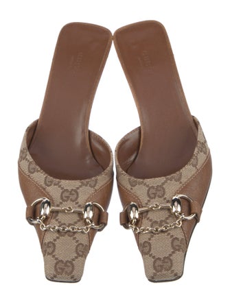 Gucci GG Canvas Canvas Mules