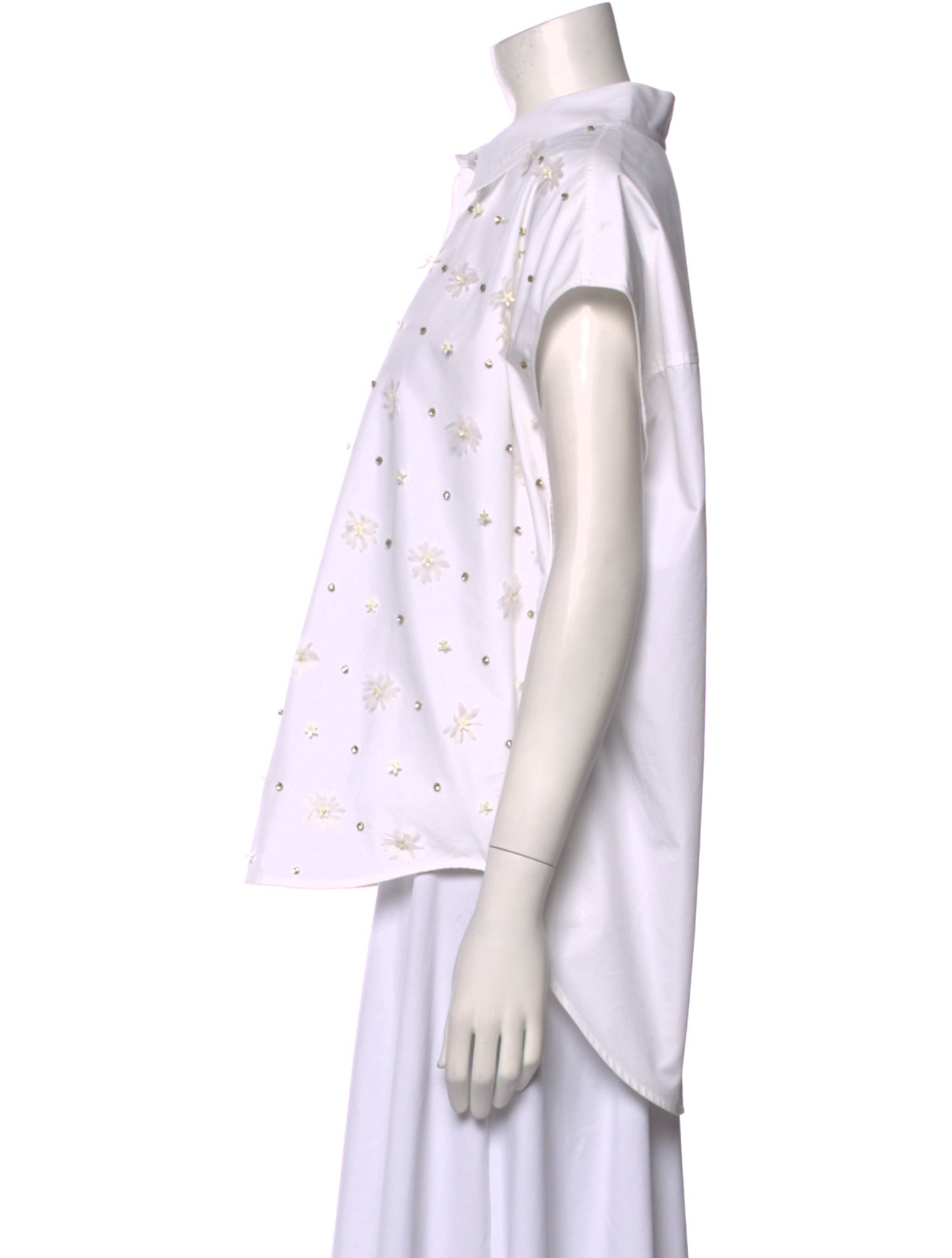 Gucci Floral Print Short Sleeve Button-Up Top