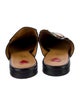Gucci Leather Embroidered Accent Mules