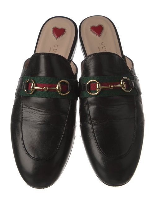 Gucci Web Accent Leather Mules