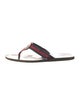Gucci Web Accent Canvas Flip Flops