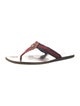 Gucci Web Accent Canvas Flip Flops