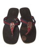 Gucci Web Accent Canvas Flip Flops
