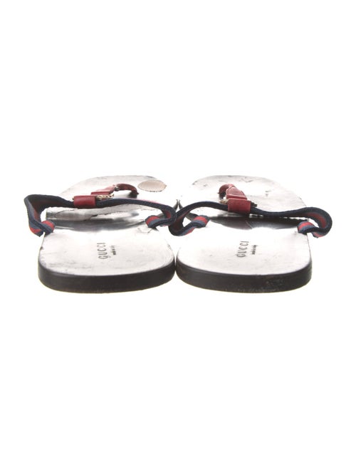 Gucci Web Accent Canvas Flip Flops