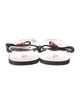 Gucci Web Accent Canvas Flip Flops