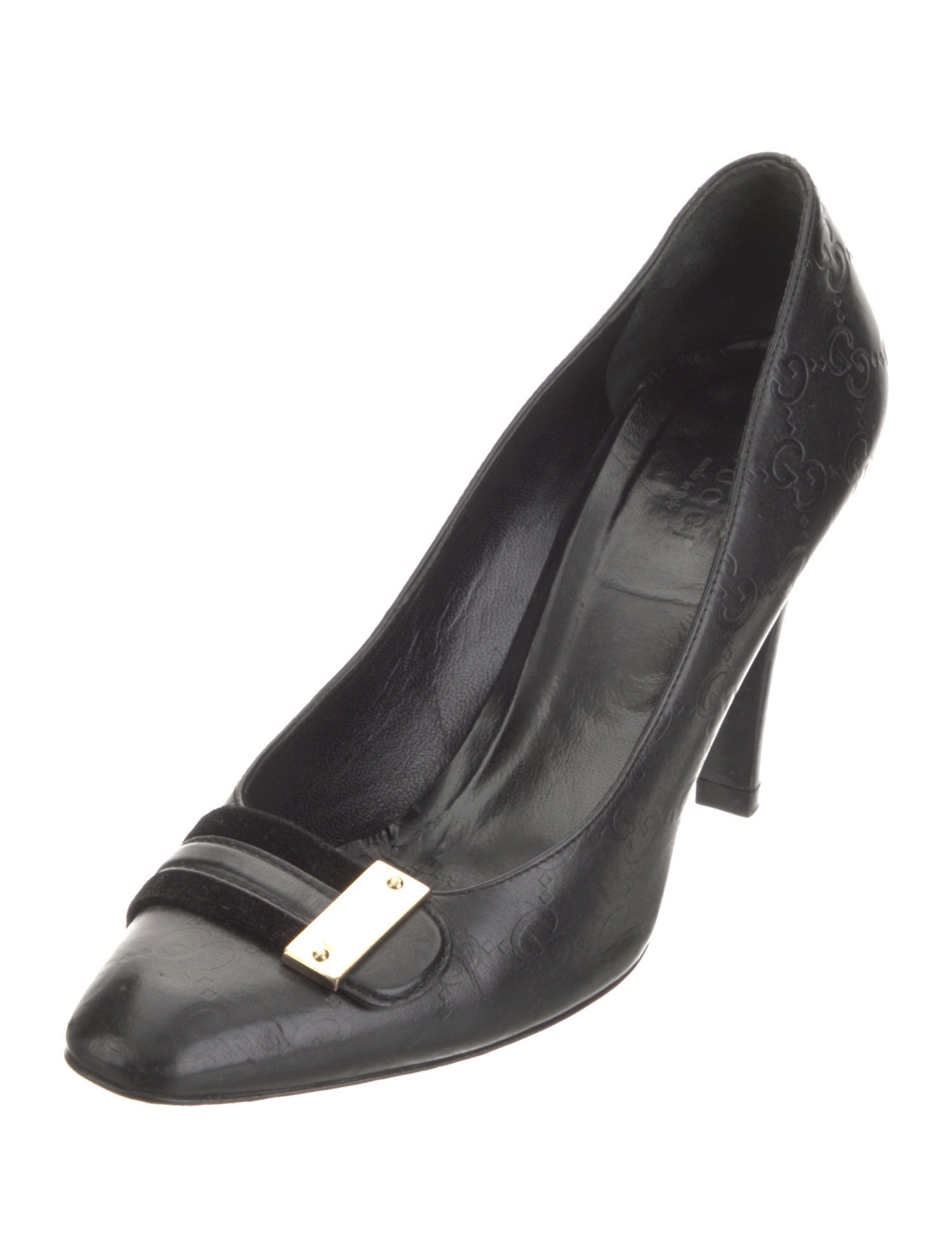 Gucci Horsebit Accent Leather Pumps