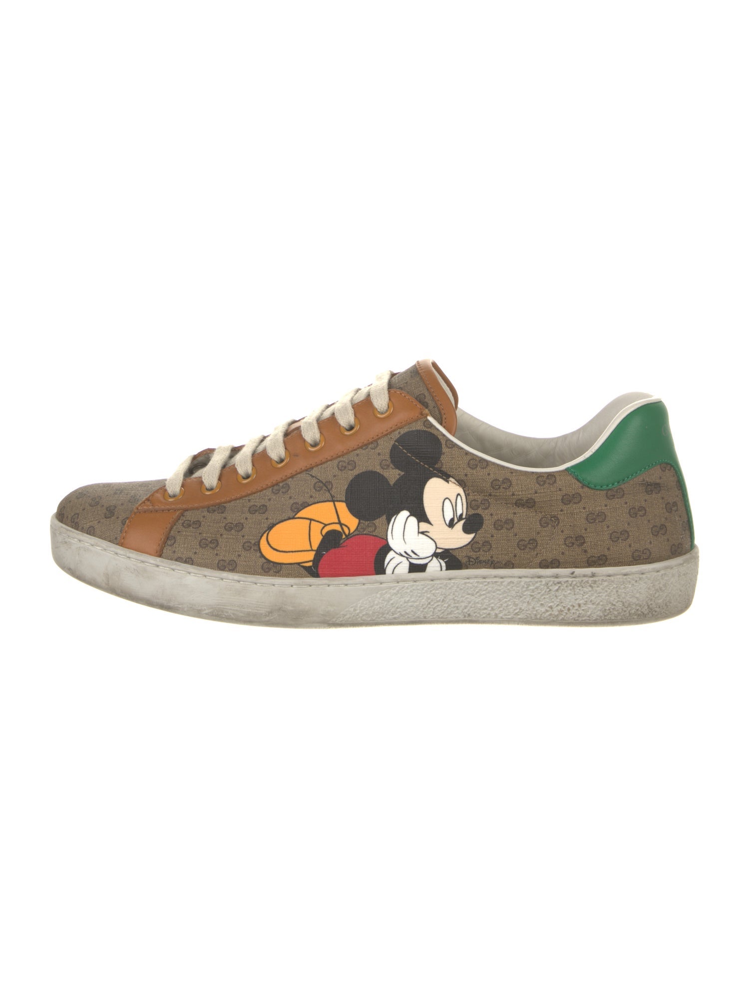 Gucci x Disney Printed Leather Trim Embellishment Sneakers