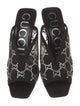 Gucci Mesh Crystal Embellishments Slides