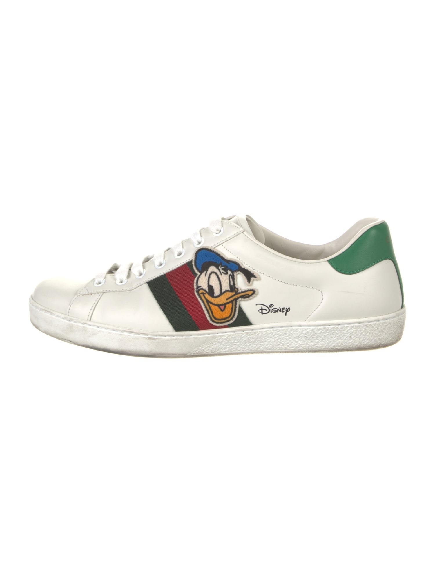 Gucci x Disney Web Accent Leather Sneakers