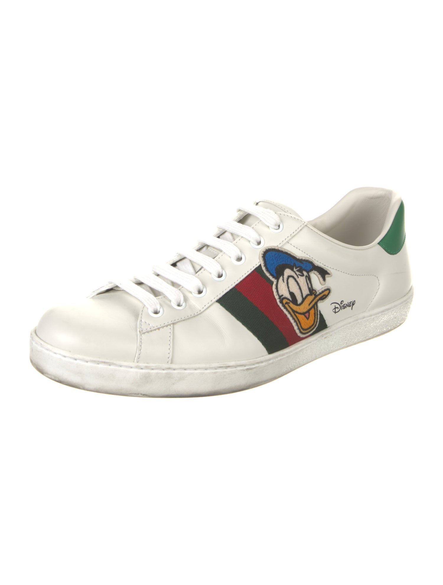 Gucci x Disney Web Accent Leather Sneakers
