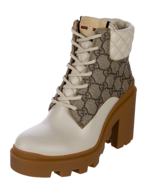 Gucci Leather Printed Boots