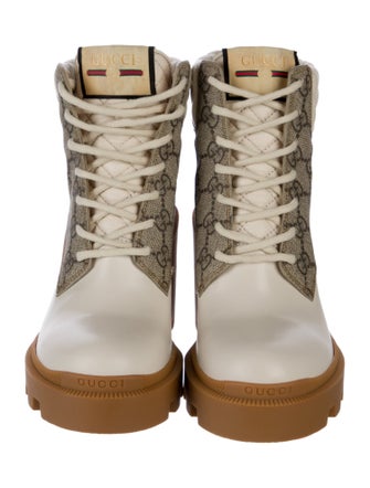 Gucci Leather Printed Boots