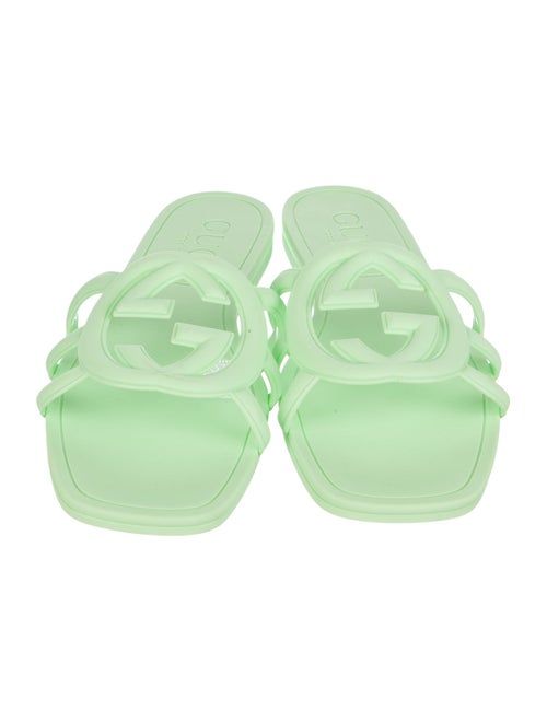 Gucci Interlocking G Logo Rubber Slides