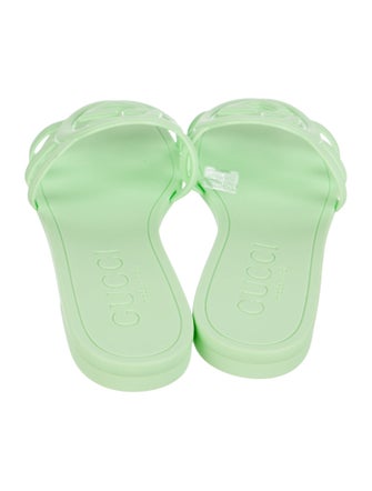Gucci Interlocking G Logo Rubber Slides