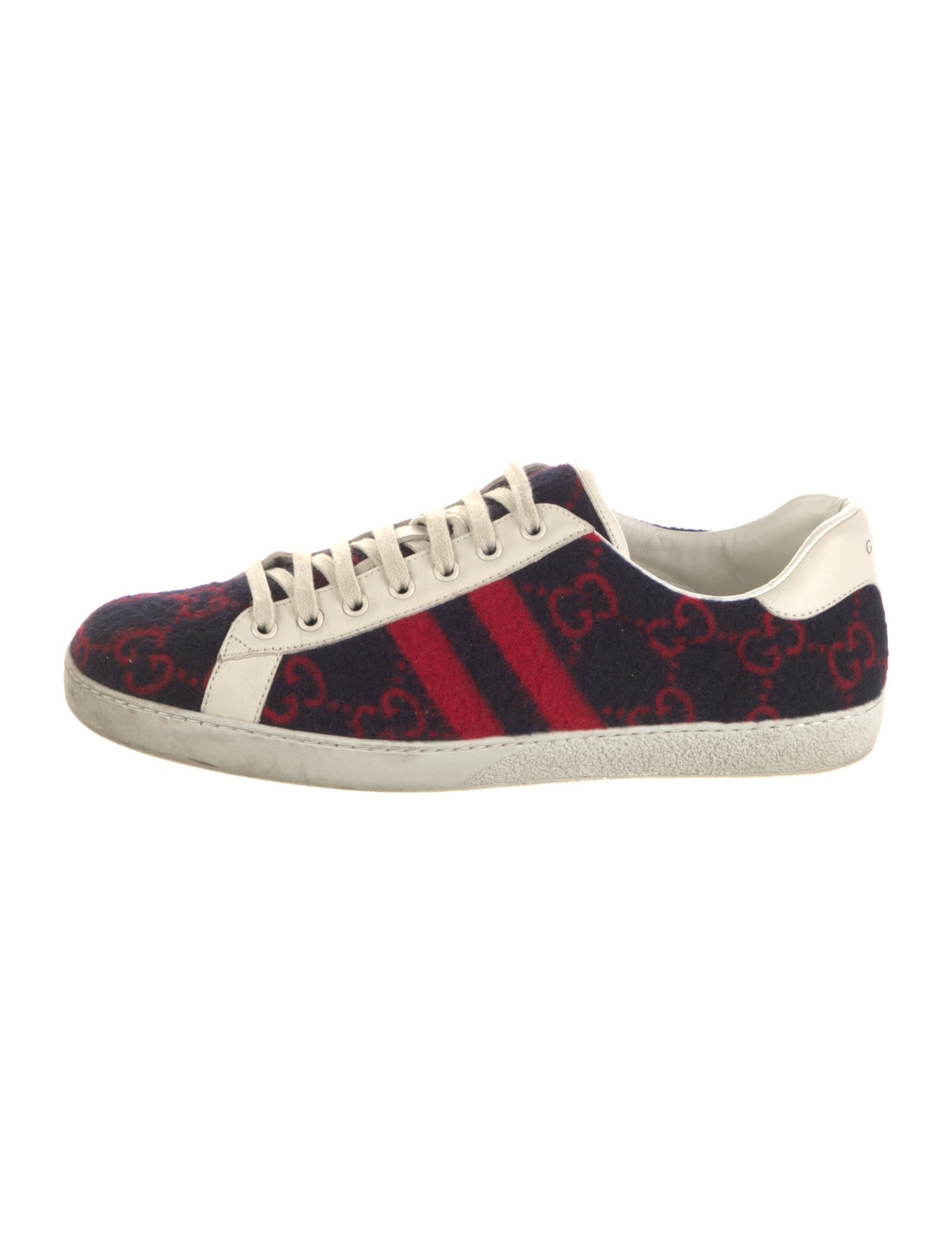 Gucci Web Accent Wool Sneakers