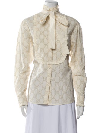 Gucci 2019 Printed Button-Up Top