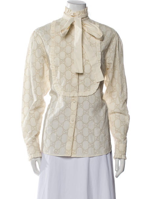 Gucci 2019 Printed Button-Up Top