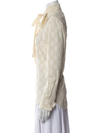 Gucci 2019 Printed Button-Up Top