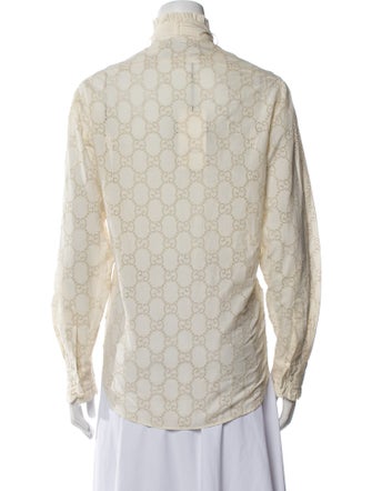 Gucci 2019 Printed Button-Up Top