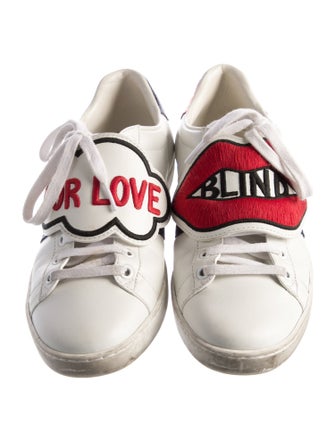 Gucci Leather Animal Print Sneakers