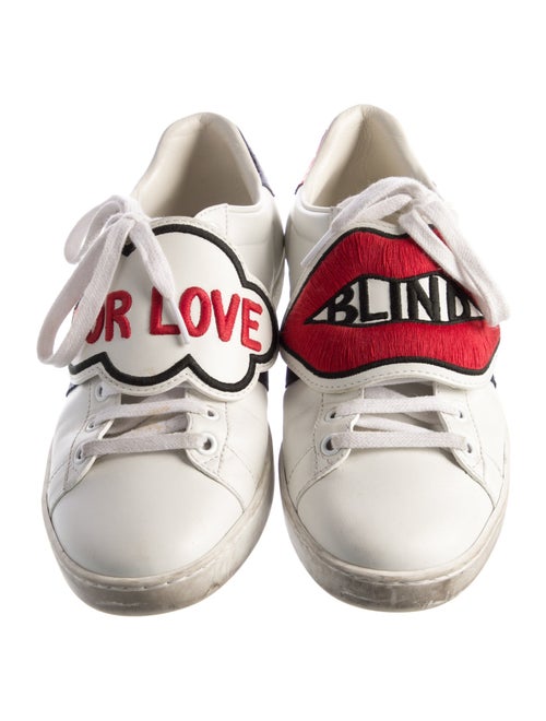 Gucci Leather Animal Print Sneakers