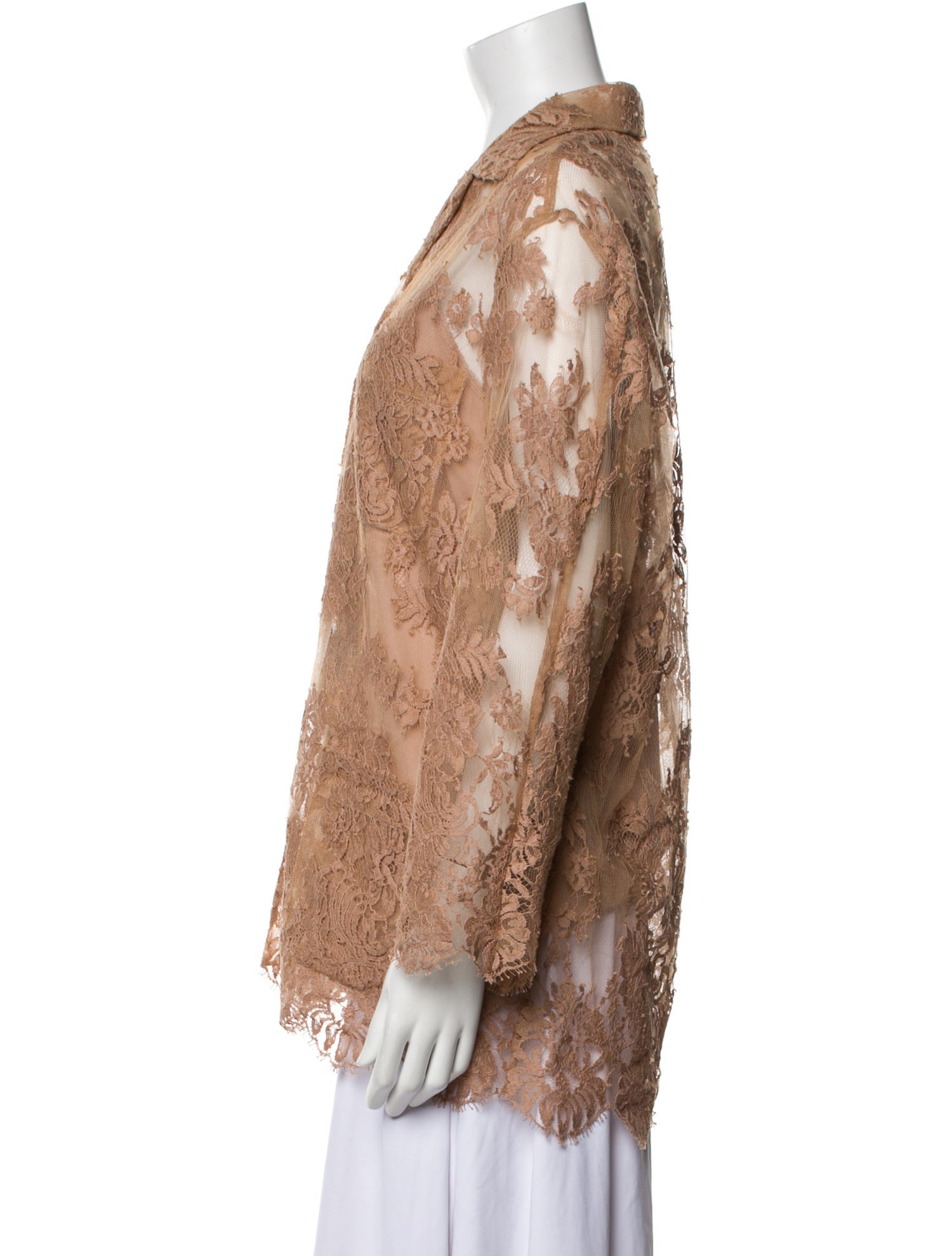 Gucci 2022-2023 Lace Pattern Button-Up Top w/ Tags