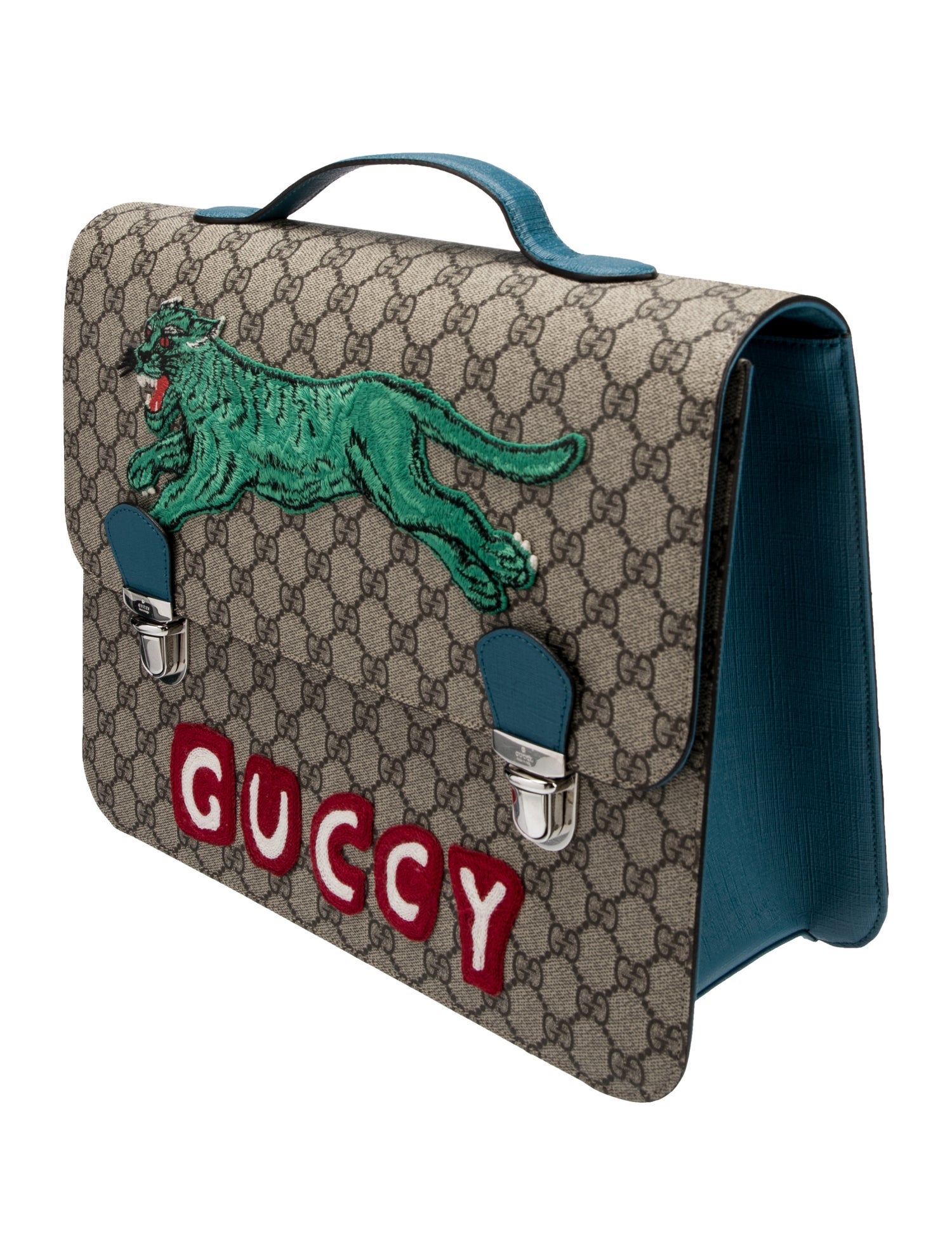 Gucci Kid's Tiger GG Supreme Backpack