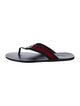 Gucci 2010's Web Accent Flip Flops