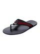 Gucci 2010's Web Accent Flip Flops