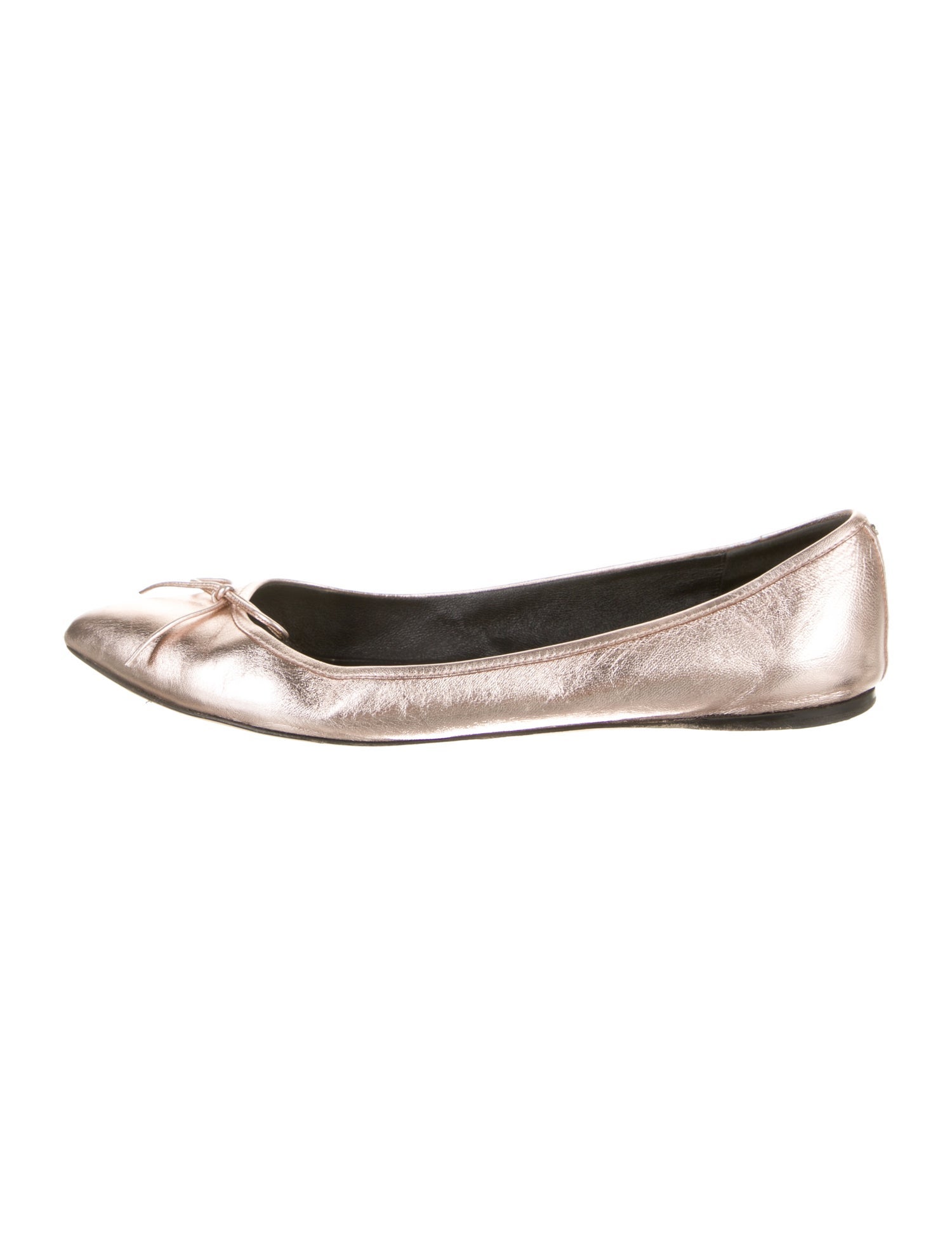 Gucci Interlocking G Logo Leather Ballet Flats