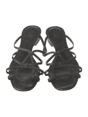 Gucci Interlocking G Logo Leather Slides