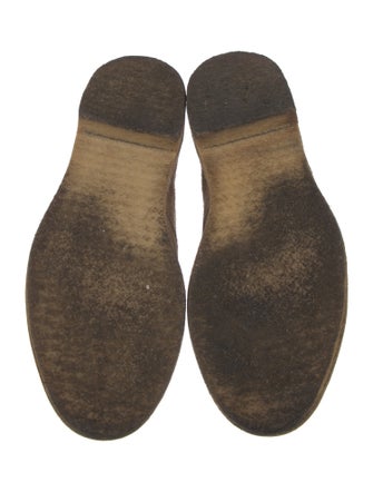 Gucci Suede Graphic Print Lace-Up Boots